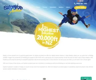 SKydiveauckland.com(NZ's Best Rated Skydive) Screenshot