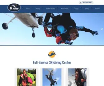 SKydiveeasttexas.com(Skydiving Center) Screenshot
