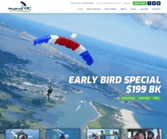 SKydiveoc.com(Skydiving Maryland near Baltimore & D.C) Screenshot