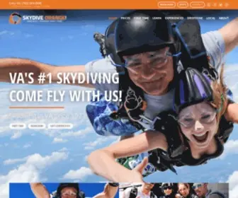 SKydiveorange.com(Skydiving in VA and Washington DC Area) Screenshot