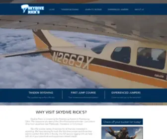 SKydivericks.com(Skydive Rick's) Screenshot