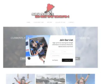 SKydiveshenandoah.com(Skydive Shenandoah) Screenshot