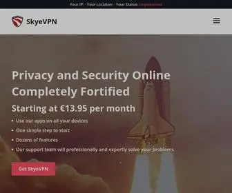 SkyeVPN.com(SkyeVPN Official Website) Screenshot