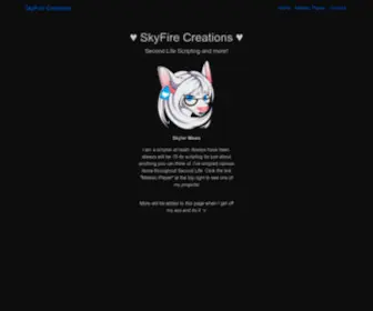 SKyfirecreations.com(SkyFire Creations) Screenshot