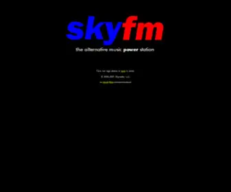 SKYFM.com(The Alternative Music Power Station) Screenshot