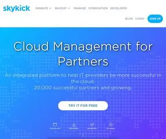 SKykick.com(Cloud Management & Email Office 365 Migration for Partners) Screenshot