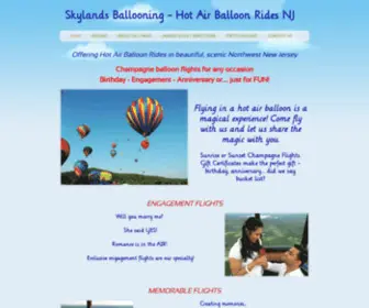 SKylandsballooning.com(Skylands Ballooning) Screenshot