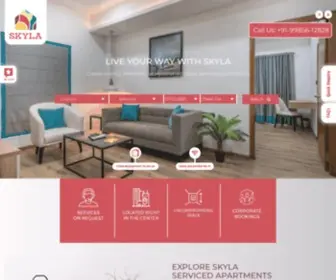 SKylaservicedapartments.com(Service Apartments in Hyderabad) Screenshot