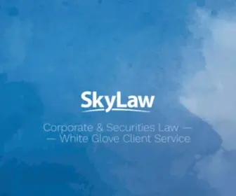 SKylaw.ca(Corporate & Securities Law SkyLaw) Screenshot