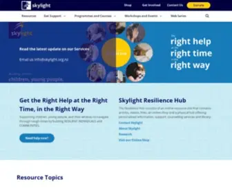 SKylight.org.nz(The Resilience Hub consists of an online resource site) Screenshot