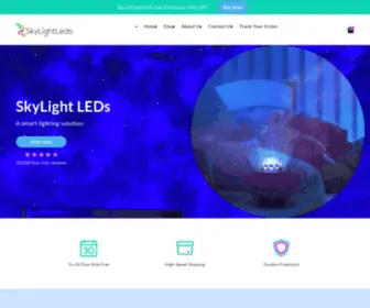 SKylightleds.com("Efficient. Sustainable. 100% Recyclable. Skylight LED's) Screenshot