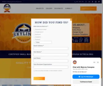 SKylinecanopies.com(SkyLine Canopies) Screenshot