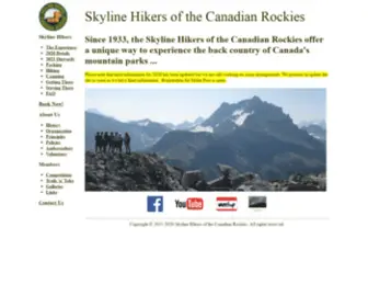 SKylinehikers.ca(Skyline Hikers of the Canadian Rockies) Screenshot