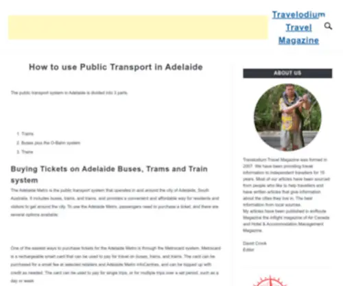 SKylinkadelaide.com(How to use Public Transport in Adelaide) Screenshot