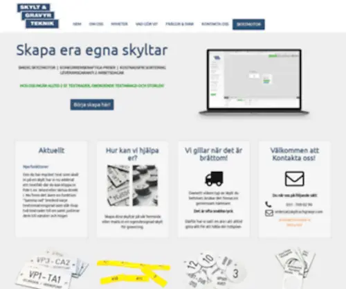 SKYltochgravyr.com(Märkningsskyltar) Screenshot