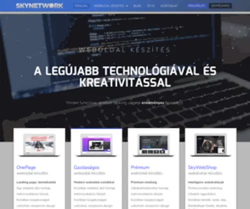 SKynetwork.hu(Weboldal készítés világszínvonalon) Screenshot