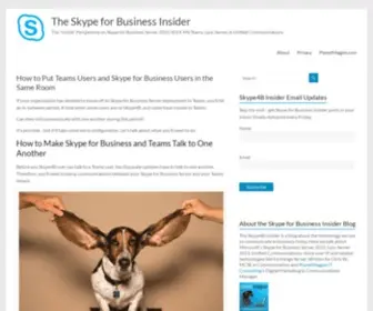 SKype4Businessinsider.com(The Skype for Business Insider) Screenshot