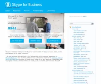 SKypefeedback.com(Skype for Business Feedback) Screenshot