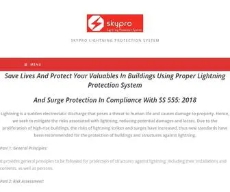 SKYpro.com.sg(Skypro Lightning Protection System) Screenshot