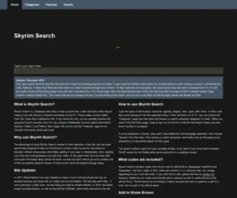 SKyrimsearch.com(Skyrim Search) Screenshot