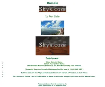 SKYS.com(Domain) Screenshot