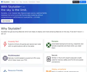 SKytable.io(A free and open) Screenshot