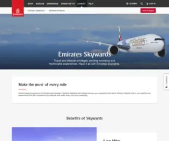 SKywards.com(Emirates Airline) Screenshot