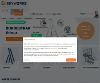 SKyworks.nl(Ladders, trappen, rolsteigers, hoogwerkers, valbeveiliging huren en kopen) Screenshot