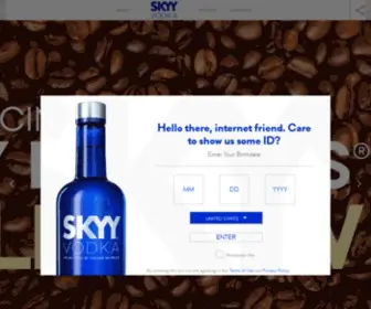 SKYY.com(SKYY Vodka) Screenshot