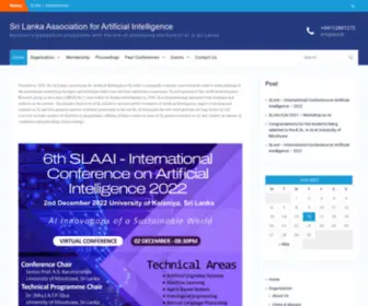 Slaai.lk(National organization established with the aim of developing the field of AI in Sri Lanka) Screenshot