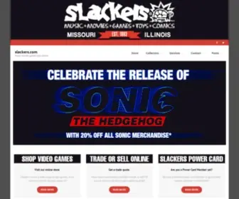 Slackers.com(Music movies games toys comics) Screenshot