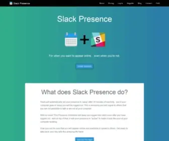 Slackpresence.com(Slack Scheduler) Screenshot