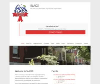 Slaco-MO.org(The Saint Louis Association of Community Organizations) Screenshot