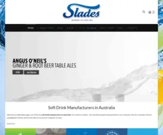 Slades.com.au(Soft Drink Manufacturing Australia) Screenshot