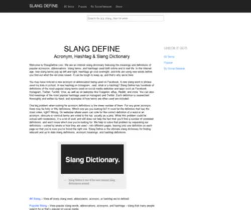 Slangdefine.com(Slangdefine) Screenshot