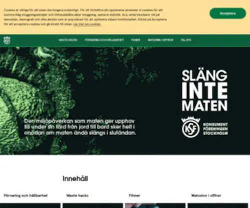 Slangintematen.se(Släng inte maten) Screenshot