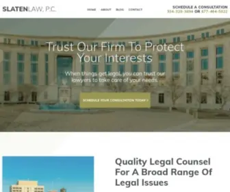 Slatenlaw.com(Montgomery Alabama Insurance Law Attorney) Screenshot