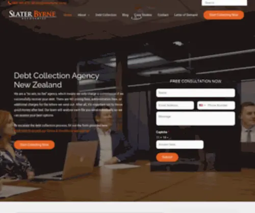 Slaterbyrne.co.nz(Debt Collection Agency New Zealand) Screenshot