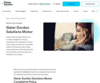 Slatergordonsolutionsmotor.co.uk(Fully integrated claims management by Slater Gordon Solutions Motor) Screenshot