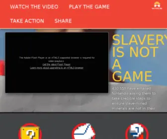 Slaveryisnotagame.com(slaveryisnotagame) Screenshot