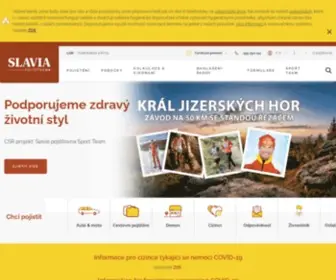 Slavia-Pojistovna.cz(Slavia pojišťovna) Screenshot