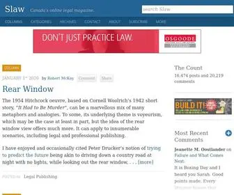 Slaw.ca(Canada's online legal magazine) Screenshot