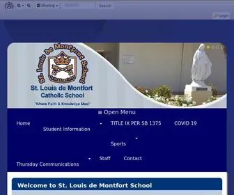 SLDMSchool.org(St Louis de Montfort Catholic School) Screenshot