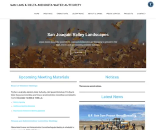 SLDmwa.org(Websited of the San Luis and Delta) Screenshot
