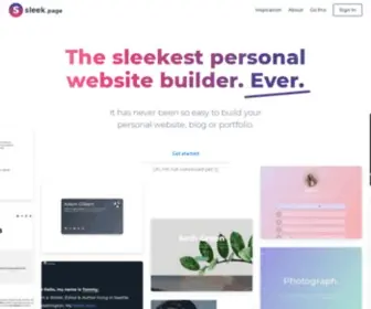 Sleek.page(Personal blog) Screenshot