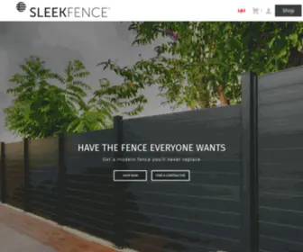 Sleekfence.ca(Sleek Fence) Screenshot