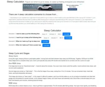 Sleep-Calculator.com(Sleep Calculator) Screenshot