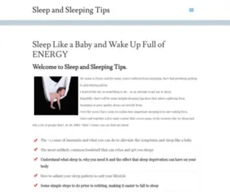 Sleepandsleepingtips.com(Maintenance mode) Screenshot