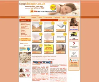 Sleepcheaper.co.uk(Memory Foam Mattress) Screenshot