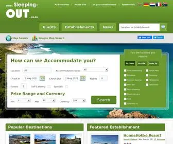 Sleeping-Out.co.za(Accommodation in Southern Africa) Screenshot